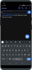 aShell screenshot 1