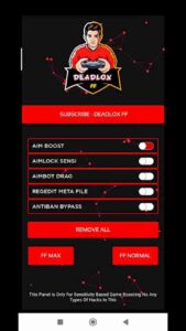 Deadlox FF Mobile Panel screenshot 2