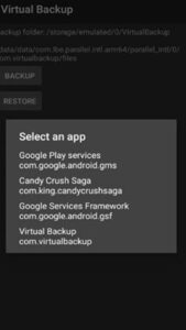 Virtual Backup screenshot 1